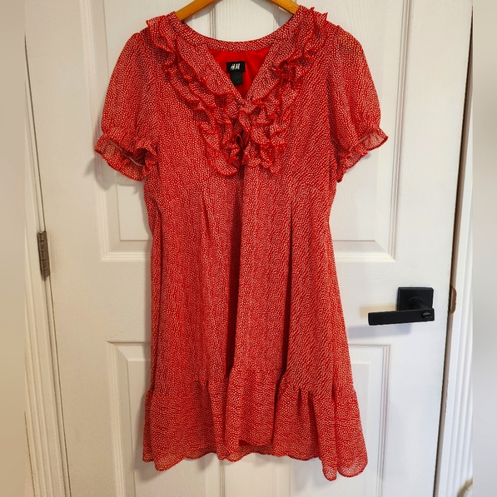 Red Ruffle Prarie girl dress
